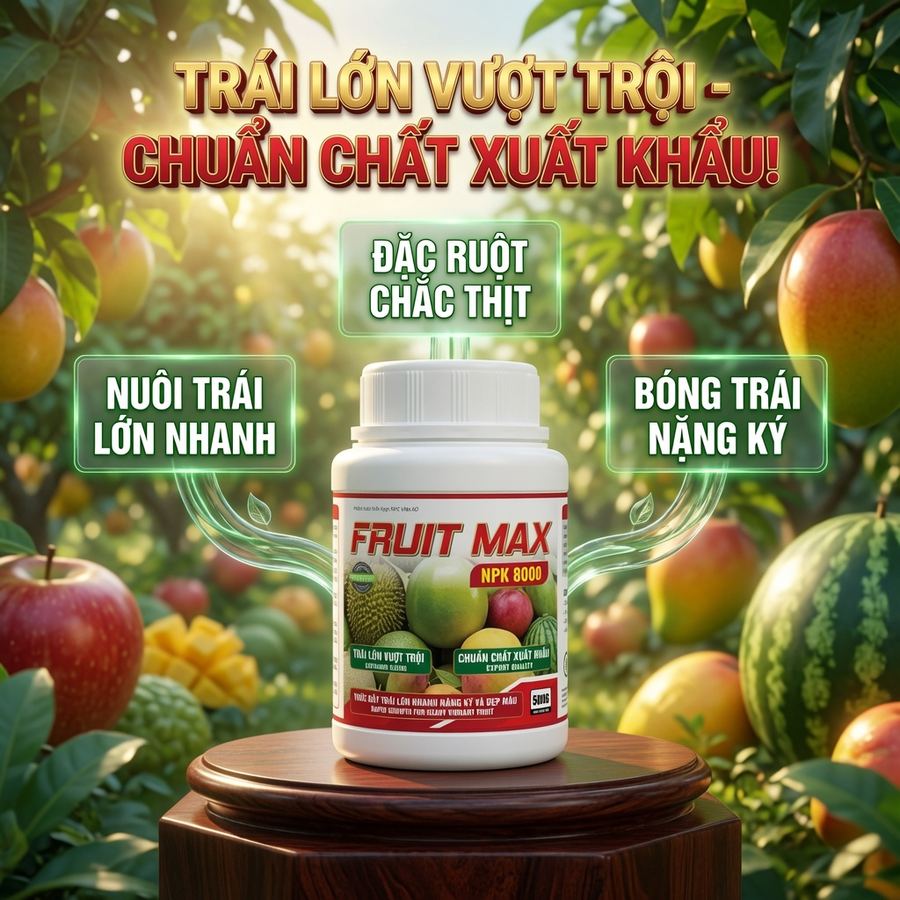 FRUIT MAX NPK 8000 - Nuôi Trái Lớn Nhanh