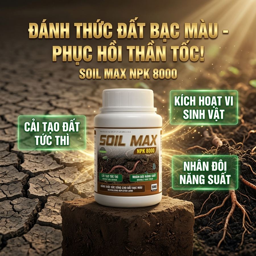 SOIL MAX NPK 8000 - Cải Tạo Tức Thì